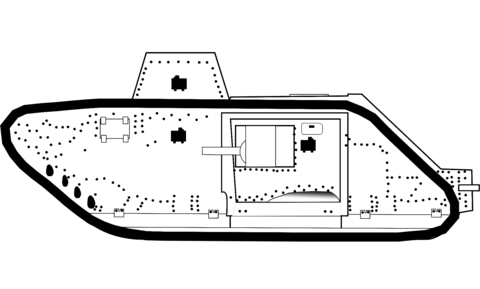 A7V U Panzerwagen Coloring Page